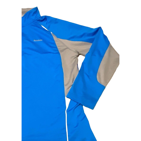 Reebok Athletic Long Sleeve Zippered‎ Collar Jacket Shirt Size L Polyester Blend - Picture 3 of 10